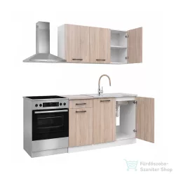   Leziter Praktik 120 panel konyhabútor fehér korpusz, sonoma tölgy front PR120FHST