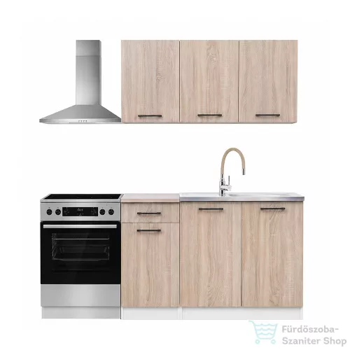 Leziter Praktik 120 panel konyhabútor fehér korpusz, sonoma tölgy front PR120FHST