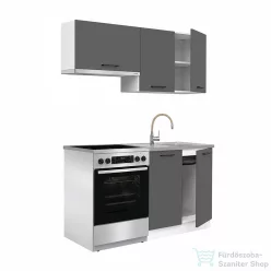   Leziter Praktik 140 panel konyhabútor fehér korpusz, antracit front PR140FHAN