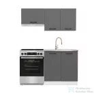 Leziter Praktik 140 panel konyhabútor fehér korpusz, antracit front PR140FHAN