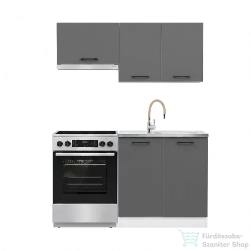 Leziter Praktik 140 panel konyhabútor fehér korpusz, antracit front PR140FHAN