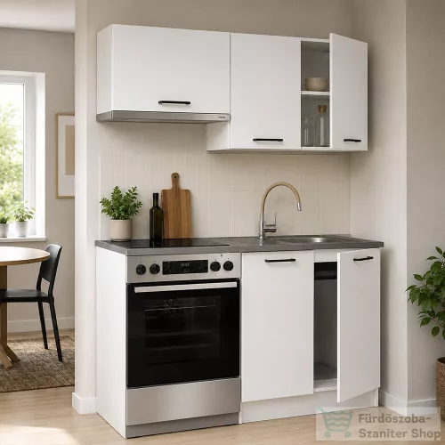 Leziter Praktik 140 panel konyhabútor fehér korpusz, fehér front PR140FHFH