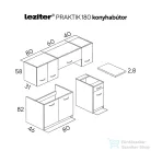 Leziter Praktik 180 konyhabútor, fehér korpusz, fehér front PR180FHFH