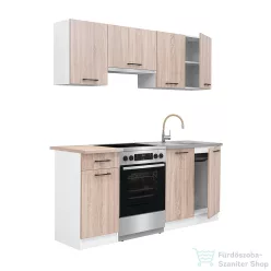   Leziter Praktik 180 konyhabútor, fehér korpusz, sonoma tölgy front PR180FHST