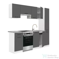   Leziter Praktik 210 konyhabútor fehér korpusz, antracit front PR210FHAN
