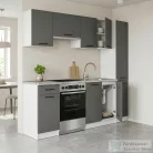 Leziter Praktik 210 konyhabútor fehér korpusz, antracit front PR210FHAN