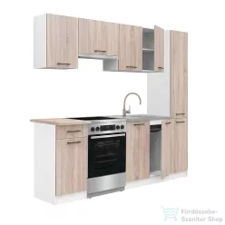   Leziter Praktik 210 konyhabútor fehér korpusz, sonoma tölgy front PR210FHST