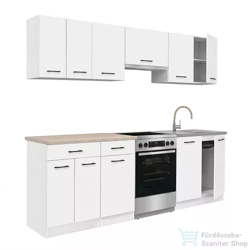 Leziter Praktik 240 konyhabútor fehér korpusz, fehér front PR240FHFH