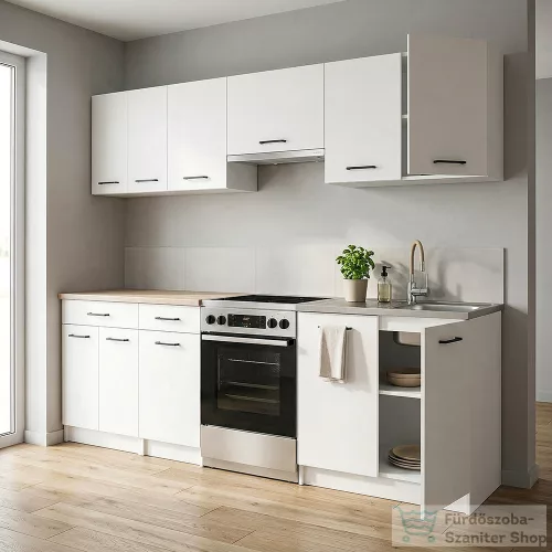 Leziter Praktik 240 konyhabútor fehér korpusz, fehér front PR240FHFH