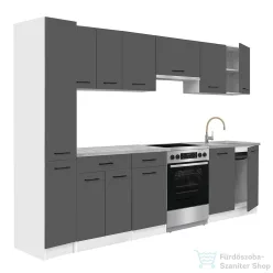   Leziter Praktik 270 konyhabútor fehér korpusz, antracit front PR270FHAN