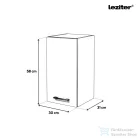 Leziter Praktik 30 felső szekrény 1 ajtós, fehér-fehér PR30F1AFHFH