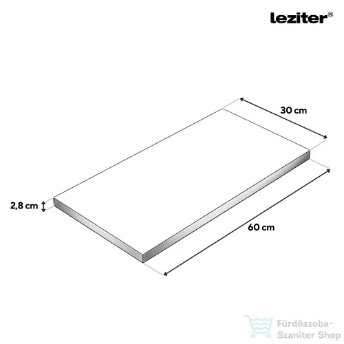 Leziter Praktik 30 konyhai munkalap beton PR30MLBE