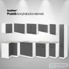 Leziter Praktik 40 alsó szekrény 1 ajtós 1 fiókos, fehér-antracit PR40A1A1FFHAN