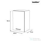 Leziter Praktik 40 felső szekrény 1 ajtós, fehér-antracit PR40F1AFHAN