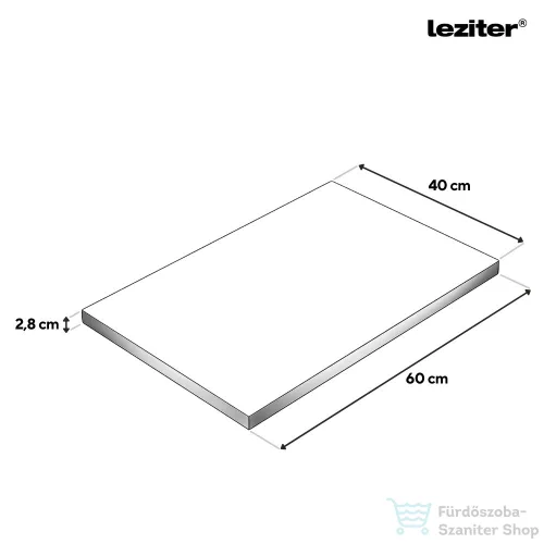 Leziter Praktik 40 konyhai munkalap beton PR40MLBE