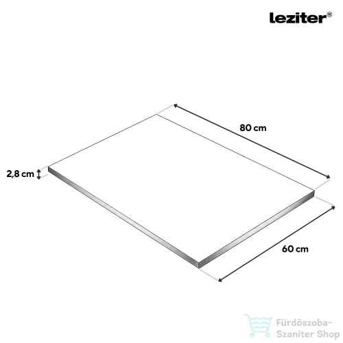 Leziter Praktik 80 konyhai munkalap beton PR80MLBE