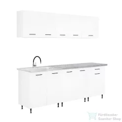   Leziter Primo 220 konyhabútor fehér, chromix munkalappal PRK220CHMX