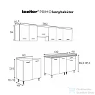 Leziter Primo 280 konyhabútor fehér, charlestone tölgy munkalappal PRK280CHAT
