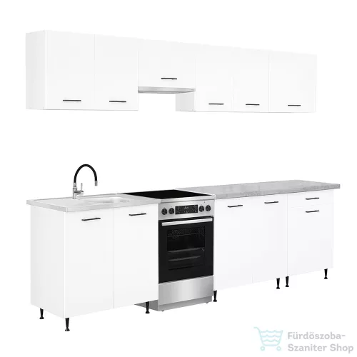 Leziter Primo 280 konyhabútor fehér, chromix munkalappal PRK280CHMX