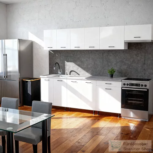 Leziter Primo 280 konyhabútor fehér, chromix munkalappal PRK280CHMX