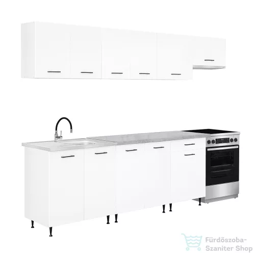 Leziter Primo 280 konyhabútor fehér, chromix munkalappal PRK280CHMX