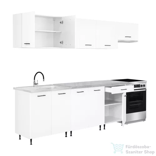 Leziter Primo 280 konyhabútor fehér, chromix munkalappal PRK280CHMX