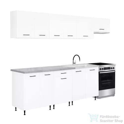 Leziter Primo 280 konyhabútor fehér, chromix munkalappal PRK280CHMX