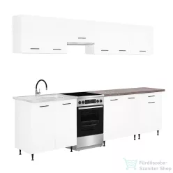   Leziter Primo 280 konyhabútor fehér, rauna szil munkalappal PRK280RSZ