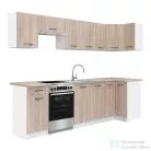 Leziter Praktik 270 sarok konyhabútor fehér korpusz, sonoma tölgy front PRS270FHST