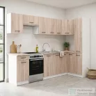 Leziter Praktik 300 sarok konyhabútor fehér korpusz, sonoma tölgy front PRS300FHST