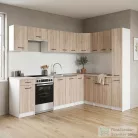 Leziter Praktik 360 sarok konyhabútor fehér korpusz, sonoma tölgy front PRS360FHST