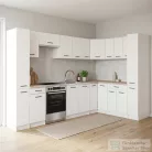 Leziter Praktik 390 sarok konyhabútor fehér korpusz, fehér front PRS390FHFH