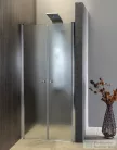 AQUALINE PILOT nyíló zuhanyajtó, duplaszárnyas, 900mm, BRICK üveg (PT092)