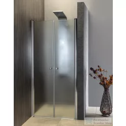   AQUALINE PILOT nyíló zuhanyajtó, duplaszárnyas, 900mm, BRICK üveg (PT092)