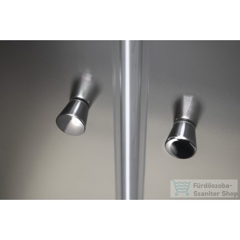 AQUALINE PILOT nyíló zuhanyajtó, duplaszárnyas, 900mm, BRICK üveg (PT092)