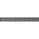 Alcaplast PURE rács zuhanyfolyókához, 650 mm,  fekete-matt, PURE-650BLACK