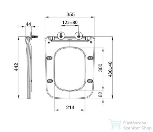 Sapho PORTO SLIM Soft Close WC-ülőke (PZS102)