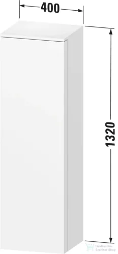 Duravit QATEGO 132x40x36 cm-es 1 ajtós félmagas szekrény fogantyú nélkül, balos, matt fehér QA1345L18180000