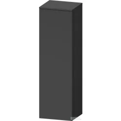   Duravit QATEGO 132x40x36 cm-es 1 ajtós félmagas szekrény fogantyú nélkül, balos, matt grafit QA1345L49490000