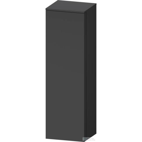 Duravit QATEGO 132x40x36 cm-es 1 ajtós félmagas szekrény fogantyú nélkül, balos, matt grafit QA1345L49490000