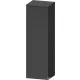 Duravit QATEGO 132x40x36 cm-es 1 ajtós félmagas szekrény fogantyú nélkül, balos, matt grafit QA1345L49490000