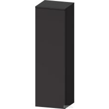   Duravit QATEGO 132x40x36 cm-es 1 ajtós félmagas szekrény fogantyú nélkül, balos, szupermatt grafit QA1345L80800000