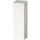 Duravit QATEGO 132x40x36 cm-es 1 ajtós félmagas szekrény fogantyú nélkül, balos, szupermatt fehér QA1345L84840000