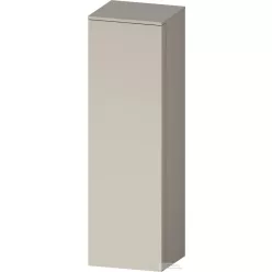   Duravit QATEGO 132x40x36 cm-es 1 ajtós félmagas szekrény fogantyú nélkül, balos, matt taupe QA1345L91910000