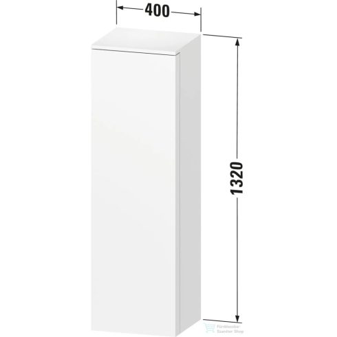 Duravit QATEGO 132x40x36 cm-es 1 ajtós félmagas szekrény fogantyú nélkül, jobbos, fekete tölgy QA1345R16160000