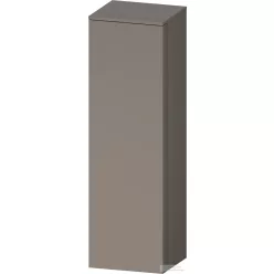   Duravit QATEGO 132x40x36 cm-es 1 ajtós félmagas szekrény fogantyú nélkül, jobbos, matt bazalt QA1345R43430000