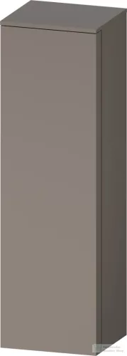 Duravit QATEGO 132x40x36 cm-es 1 ajtós félmagas szekrény fogantyú nélkül, jobbos, matt bazalt QA1345R43430000