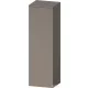 Duravit QATEGO 132x40x36 cm-es 1 ajtós félmagas szekrény fogantyú nélkül, jobbos, matt bazalt QA1345R43430000