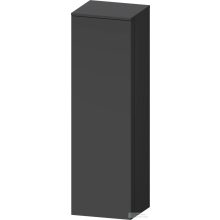   Duravit QATEGO 132x40x36 cm-es 1 ajtós félmagas szekrény fogantyú nélkül, jobbos, matt grafit QA1345R49490000