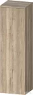 Duravit QATEGO 132x40x36 cm-es 1 ajtós félmagas szekrény fogantyú nélkül, jobbos, márványos tölgy QA1345R55550000
